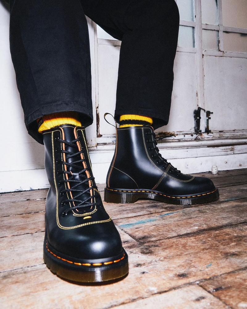 Black Women's Dr Martens Pharamond Vintage Smooth Leather Ankle Boots | CA 64QMA